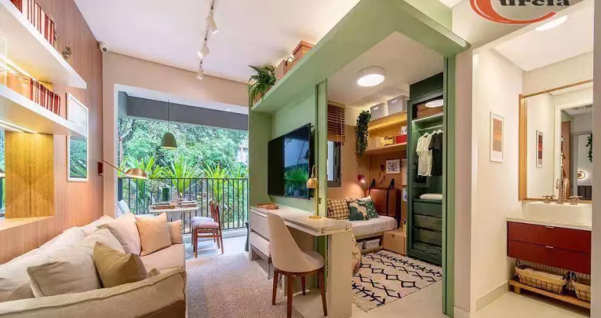 Apartamento com 2 dormitórios à venda, 43 m² por r$ 530.000,00 - santo amaro - são paulo/sp