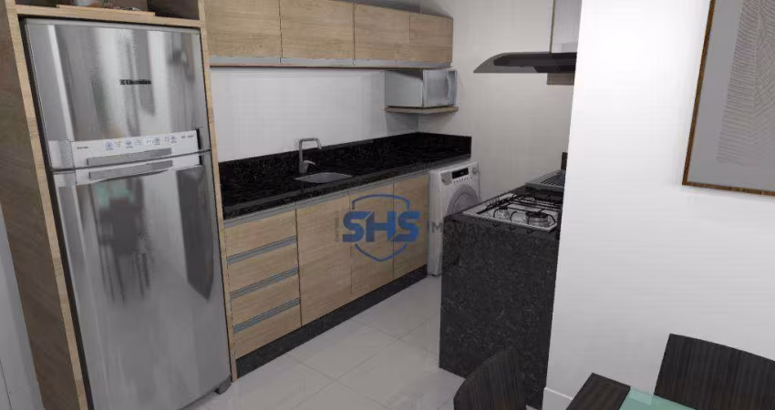 Apartamento com 2 dormitórios para alugar, 62 m² por R$ 3.086,00/mês - Asilo - Blumenau/SC