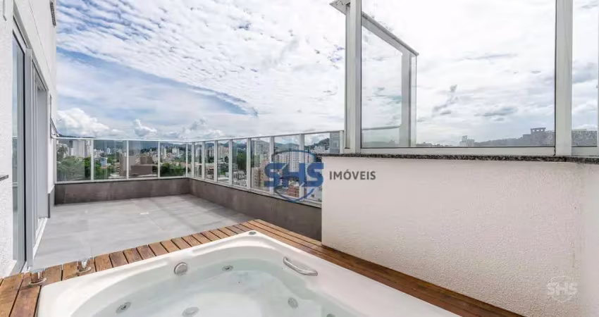Apartamento com terraço e jacuzzi em andar alto no bairro Vila Nova