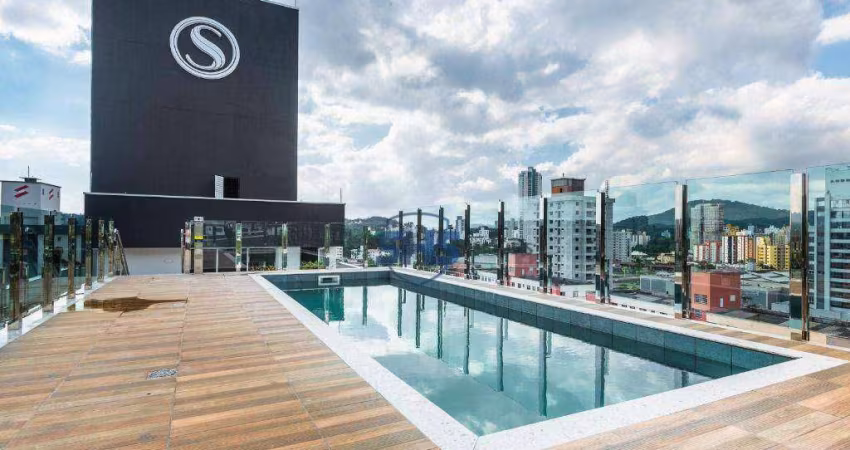 Apartamento com 1 dormitório para alugar, 28 m² por R$ 2.490,00/mês - Velha - Blumenau/SC