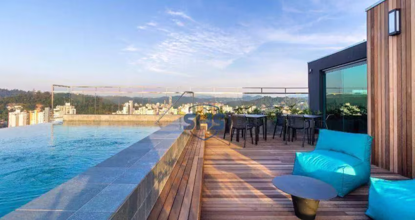 Apartamento com 1 dormitório à venda, 21 m² por r$ 430.000,00 - itoupava seca - blumenau/sc