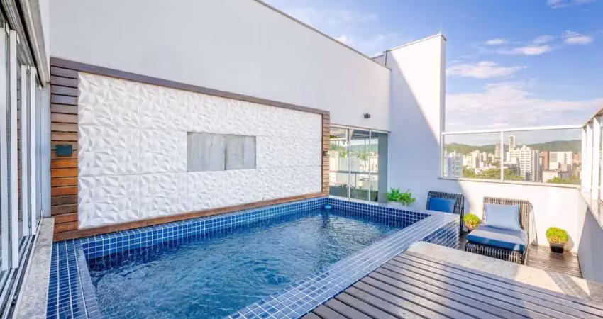 Cobertura com 3 dormi. sendo 2 suítes, 3 vagas à venda, 199 m² por r$ 1.590.000 - centro - blumenau/sc