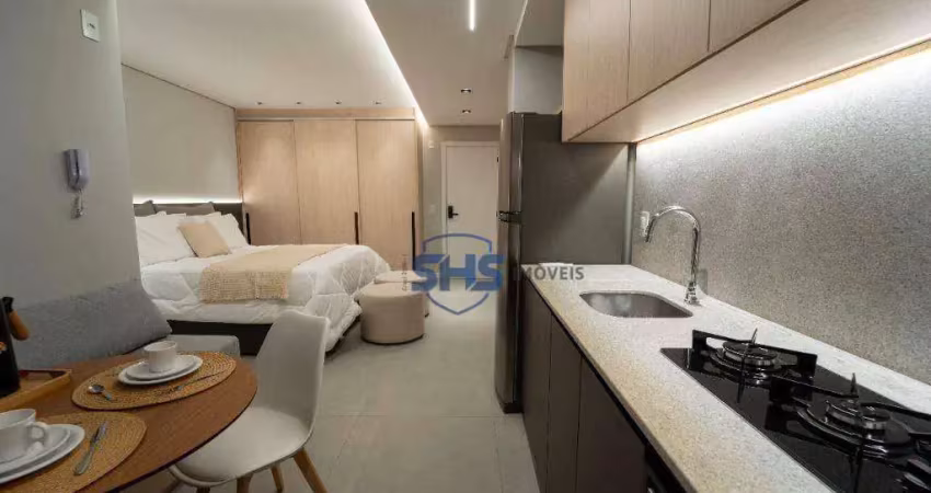 Apartamento com 1 dormitório para alugar, 32 m² por r$ 3.500,00/mês - velha - blumenau/sc