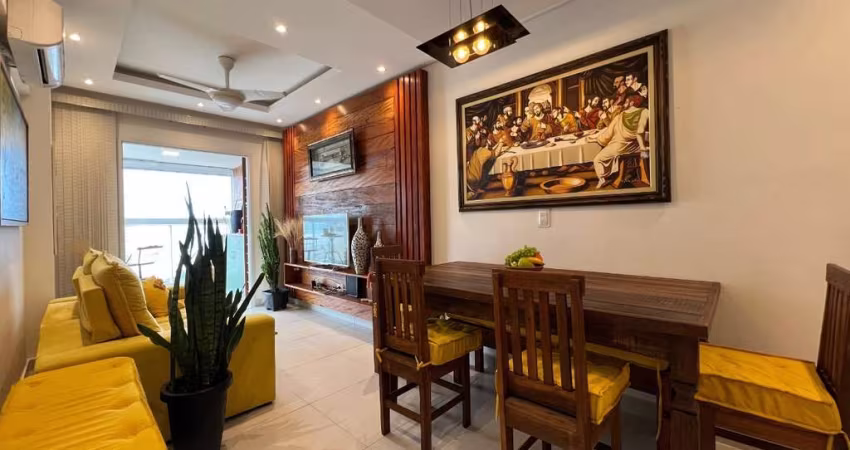 Apartamento à venda em Praia Grande-SP, bairro Caiçara, com 2 quartos, 1 suíte, 1 sala, 1 banheiro, 2 vagas - 72,20 m².