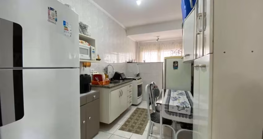 Apartamento à venda em Praia Grande-SP, bairro Caiçara: 1 quarto, 1 sala, 1 banheiro, 1 vaga de garagem, 50,64m² de área.