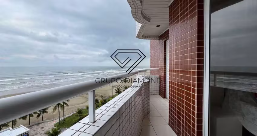 Apartamento frente mar 2 dorm para locação definitiva - caiçara