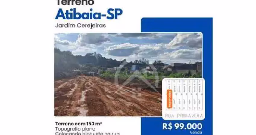 Terreno à venda, 150 m² por r$ 99.000 - jardim das cerejeiras - atibaia/sp
