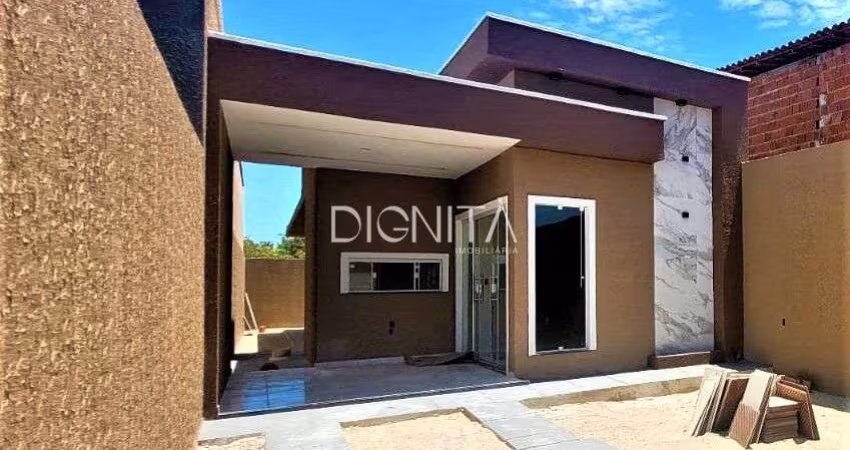 Casa Plana com 2 dormitórios 2 suítes - Arquitetura moderna - Aquiraz-CE