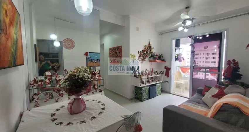 Apartamento à venda, com 2 quartos, 1 vaga e com vista mar no centro de São Vicente