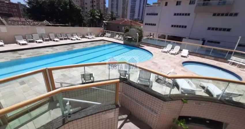 Apartamento 1 dormitório, 1 banheiro, 1 vaga de garagem. lazer completo e vista mar