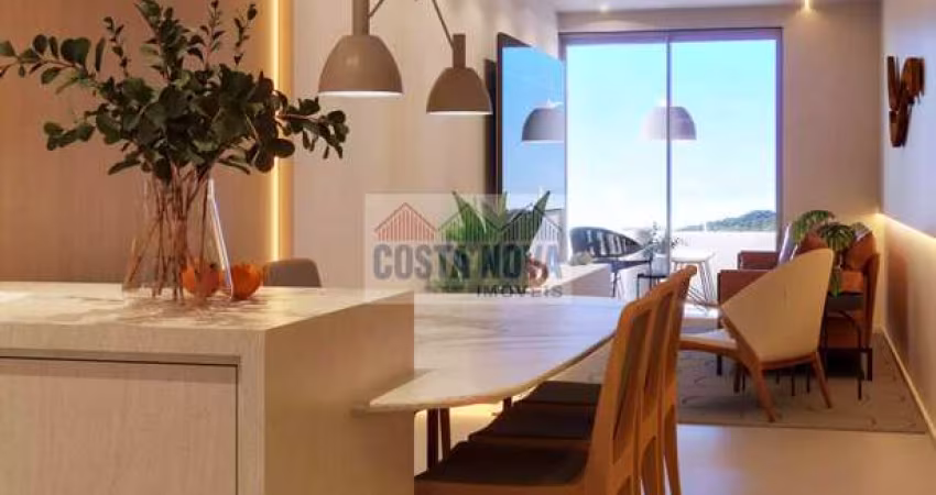 Apartamento com 77 m², 2 suítes - Sacada c/churrasq. - 1 vaga - Canto do Forte