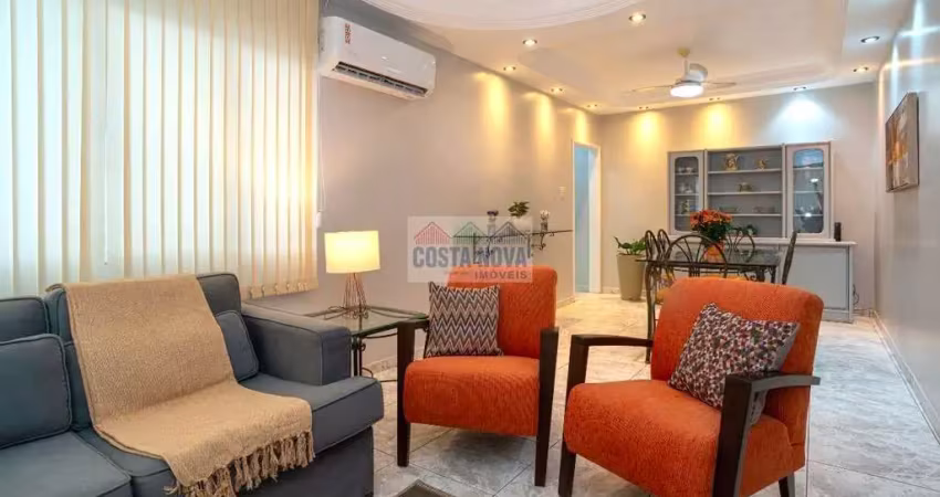 Apto mobiliado com 2 dorms com 1 vaga de garagem a 1 quadra da praia no gonzaga ? santos
