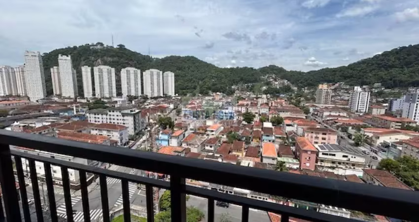 Apartamento com vista incrível a 500m da praia no marapé ? 1 suíte e sala ampla