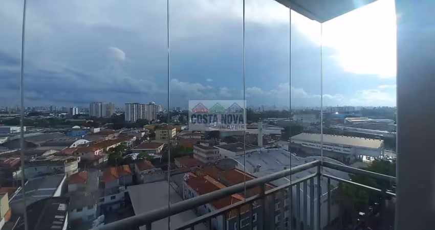 Apartamento mobiliado com sacada envidraçada e vista livre na vila guilherme