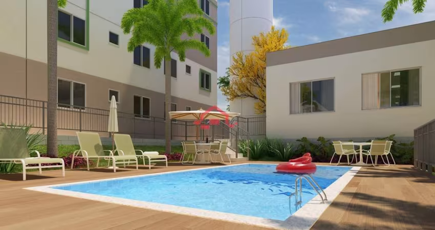 02 quartos com lazer completo na região do Nacional em Contagem