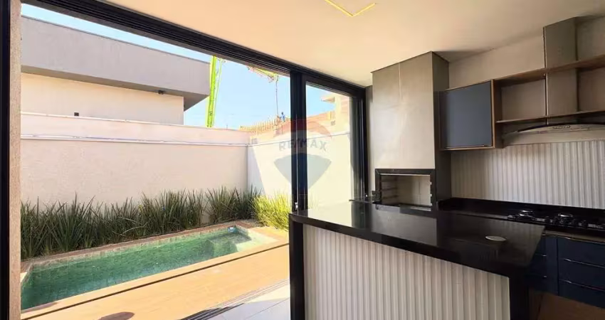 Casa térrea com 250m2, 3 quartos, escritório, 4 vagas, piscina, toda planejada no cond. quinta da mata i