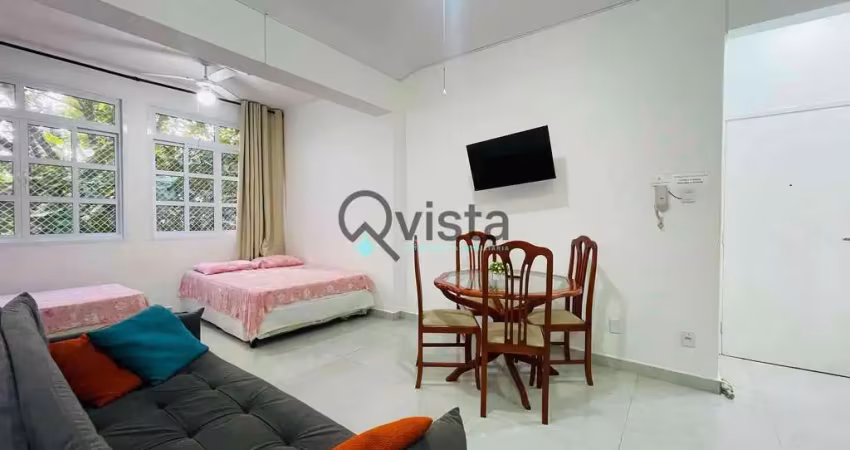 Kitnet 1 Quadra do mar, 1 Dormitório à Venda na Pitangueiras no Guarujá | QVista Inteligência Imobi