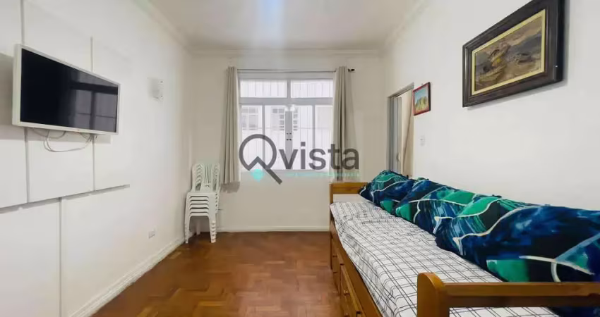 Kitnet 1 quadra do mar, 1 dormitório à venda na pitangueiras no guarujá | qvista inteligência imobi