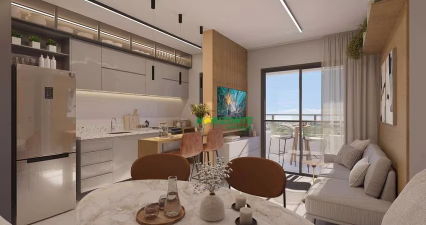 Apartamento com 2 dormitórios à venda, 54 m² - Parque Industrial - São José dos Campos/SP