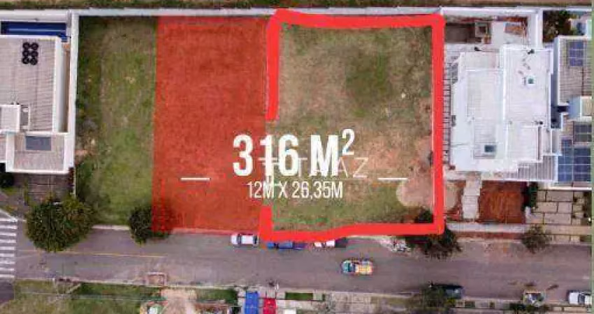 Terreno à venda, 316 m² por r$ 424.000,00 - condomínio alto de itaici - indaiatuba/sp