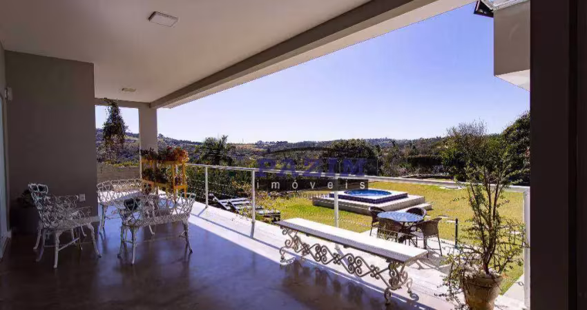 Casa térrea e moderna com 3 suítes à venda, 393 m² - recanto das canjaranas - vinhedo/sp