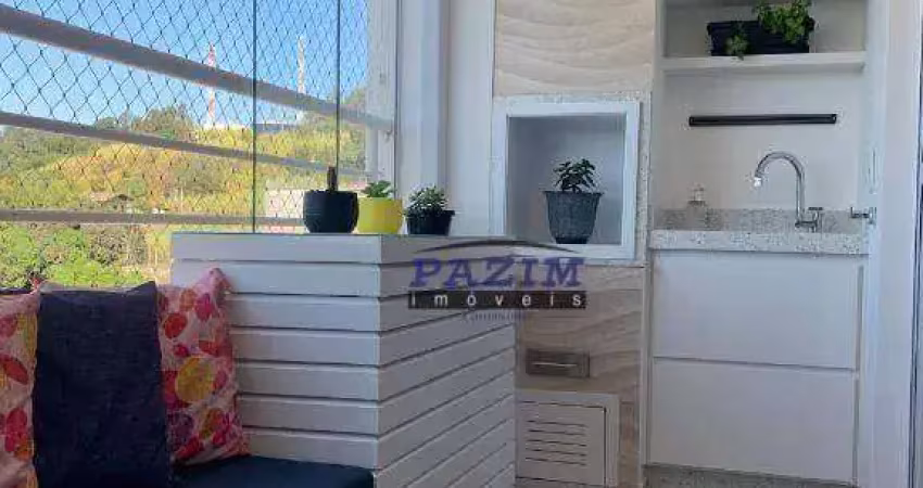 Apartamento com 3 dormitórios para locação, 80 m² - condomínio residencial bella luna - vinhedo/sp
