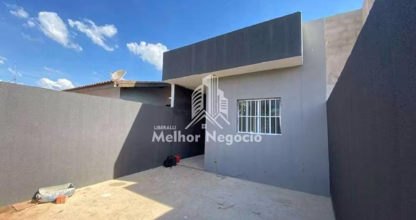 CÓD:RCA4487 - Casa à venda com 2 dormitórios (Quartos) bem amplos e 01 deles sendo suíte, no bairro Jardim do Trevo (Nova Veneza), em Sumaré, SP