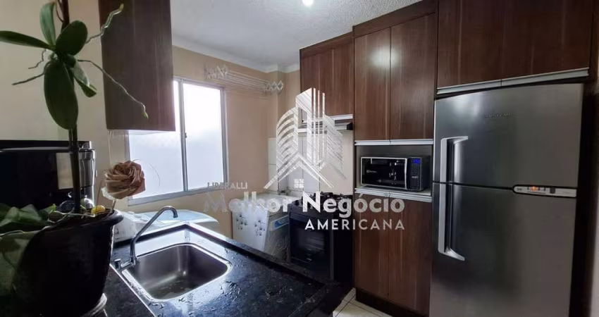 Apartamento em Americana no Jardim Bertoni de 2 dormitórios com móveis planejado aceita permuta