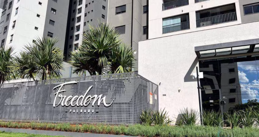 Apartamento mobiliado para alugar no Edifício Freedom Palhano - Com 1 Suite, lavabo, cozinha planejada, sala e 1 vaga  - Gleba Palhano - Londrina/PR