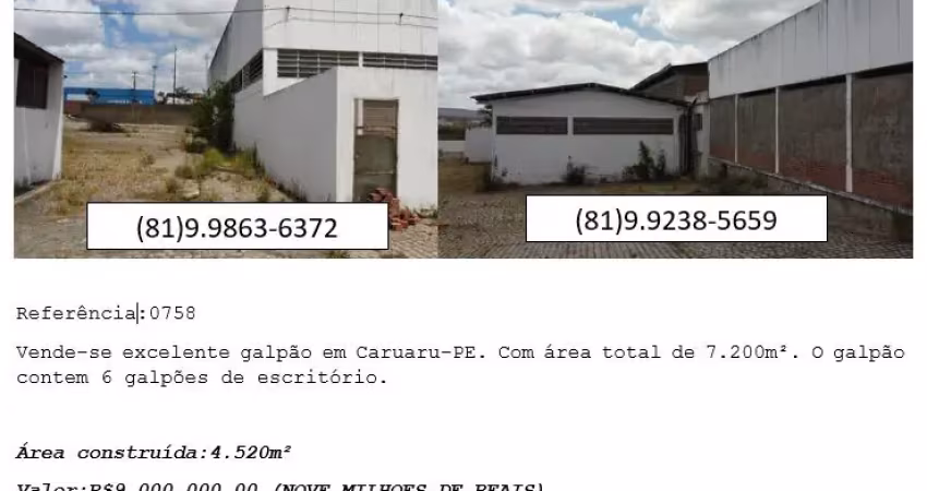 Barracão / Galpão / Depósito com 6 salas à venda na CENTRO, 03, Centro, Caruaru
