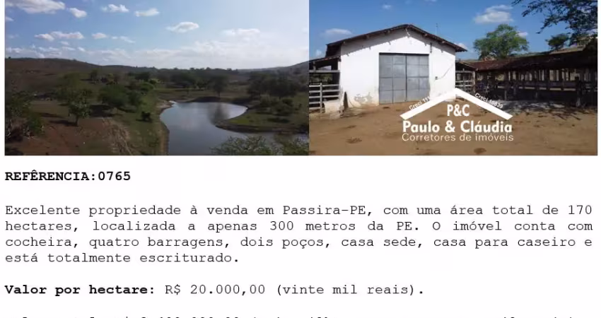 Fazenda à venda na Rua da Matriz, Zona Rural, Passira