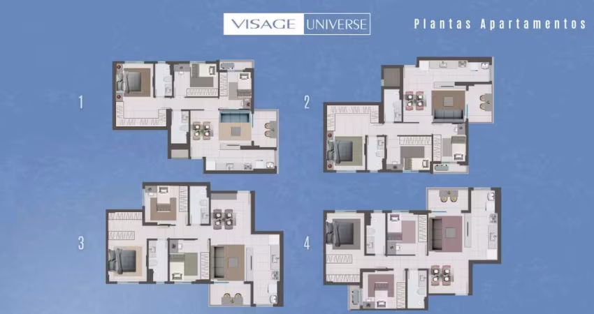 APARTAMENTO 3Q - NA PLANTA - UNIVERSITÁRIO