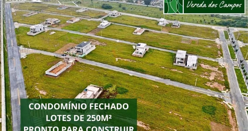 Terreno à venda em Condominio Vereda dos Campos Quadra J - com 250 m² Plano
