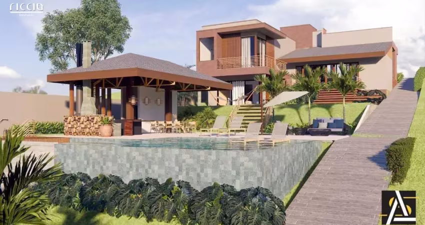 Belíssima casa em construção a venda localizada no recanto santa barbara com 4 suítes!