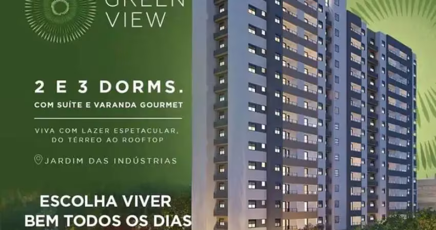 Apartamento edifício green view no jardim das industrias