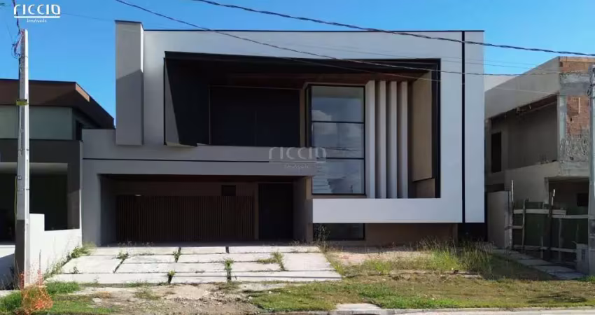Sobrado com fachada moderna e imponente à venda no condominio vivant urbanova, com 5 suítes