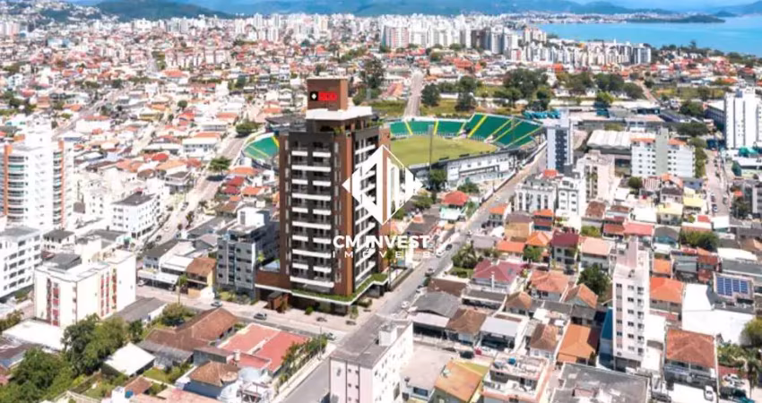 Apartamento de 3 dormitórios com 3 suítes e terraço privativo no bairro estreiro em florianópolis!