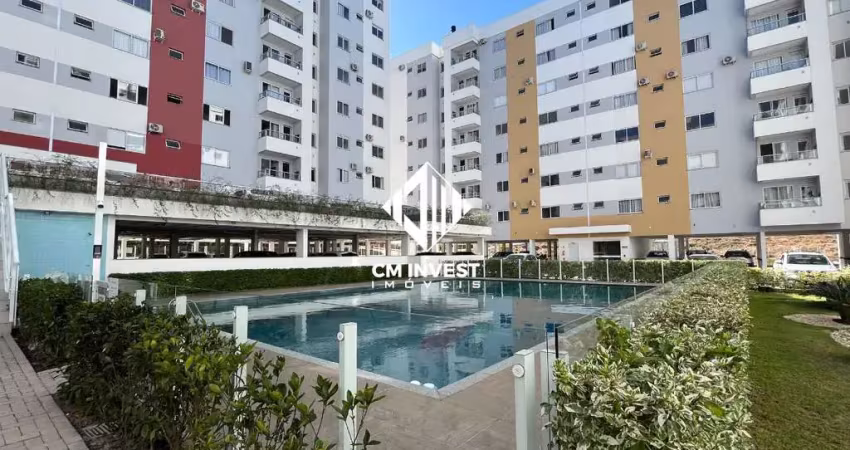 Apartamento com 2 quartos, sacada com churrasqueira e piscina - 58m² à venda em areias / são jose sc