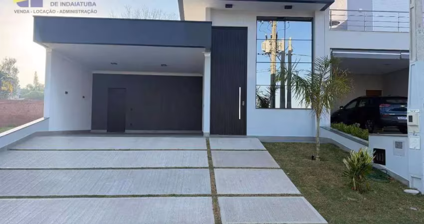 Casa nova em condomínio fechado, indaiatuba/sp, 03 suítes, piscina, área gouemet.