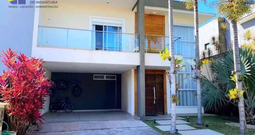 Condomínio fechado de alto padrão, sobrado com 3 suítes, escritório, piscina e espaço gourmet, planejados em todos os cômodos.
