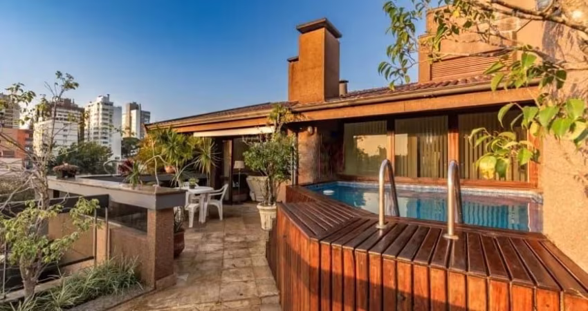 Cobertura Duplex, 3 dormitórios, 1 Suíte-Master, Piscina, com 301m2prvs., por R$ 1.600.000,00,  em Petrópolis, Porto Alegre/RS.