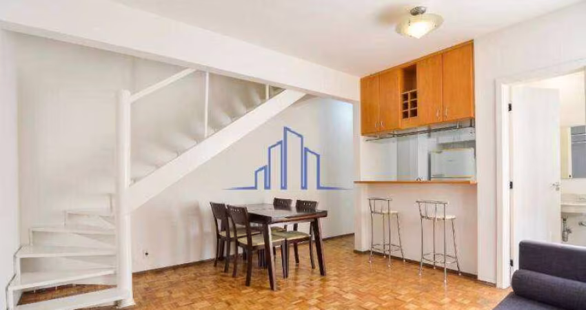 Apartamento Duplex mobiliado com 2 dormitórios à venda, 65 m² Alphaville/SP