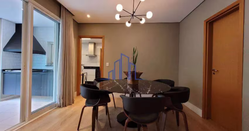Apartamento mobiliado aluguel 3 quartos, 123m² por r$ 13.450- alphaville/sp