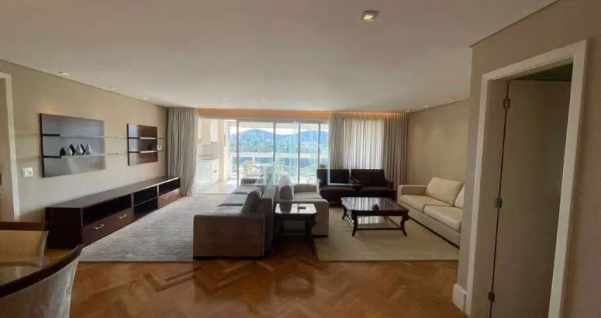 Apartamento mobiliado aluguel, 181m²,  3 suítes - r$ 16.000- alphaville/sp