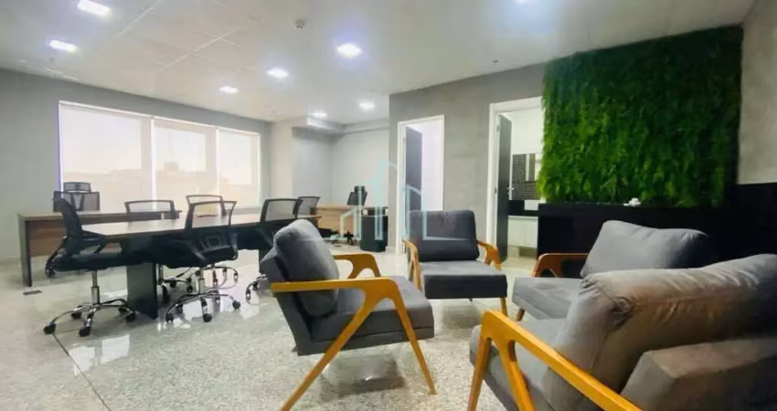 Sala mobiliada para alugar, 49m² por r$ 4.000/mês - edifício alpha green
