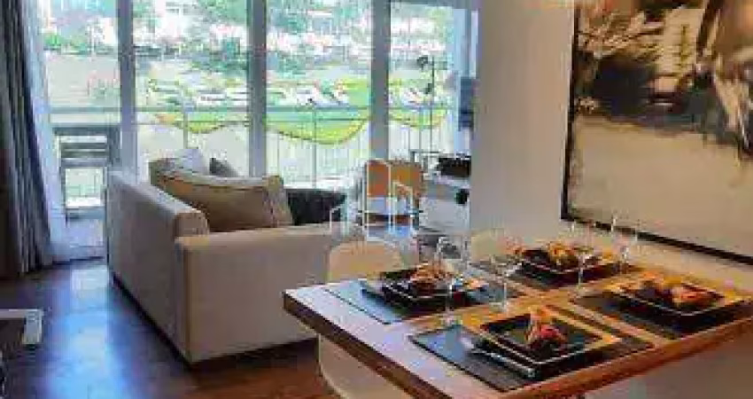 Apartamento mobiliado com 50m², aluguel por r$ 3.600,00/mês - alphaville/sp