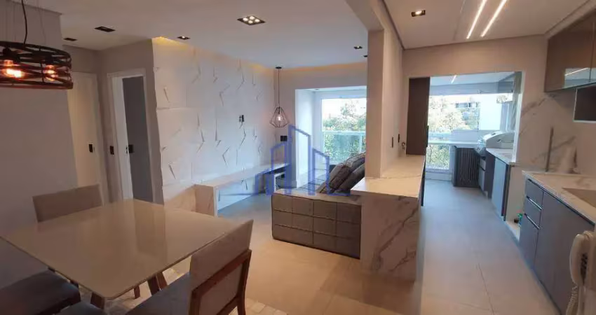 Apartamento mobiliado 67m² para locação, 2 quartos, r$ 7.450/mês alphaville