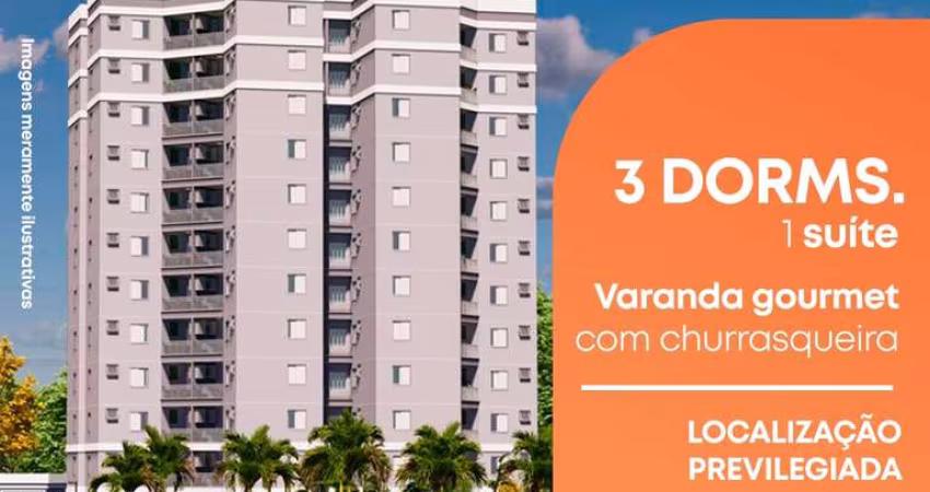Apartamento com 3 dormitórios - lançamento  -  Mogi Guaçu Miami Residence