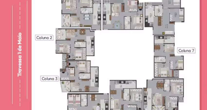 Apartamento com 2 quartos à venda na Rua 1º de Maio, Aribiri, Vila Velha