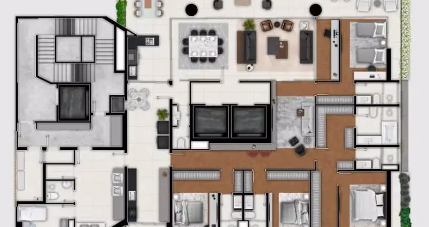Apartamento com 4 quartos à venda na Avenida Afonso Pena, Chácara Cachoeira, Campo Grande